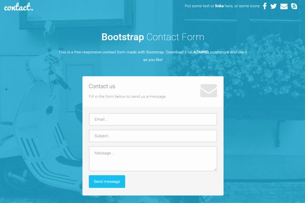Bootstrap Contact forms 2 Free Responsive Templates