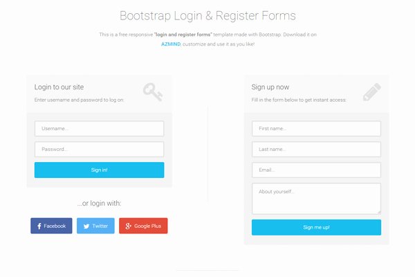 Bootstrap Login and Register forms In E Page 3 Free