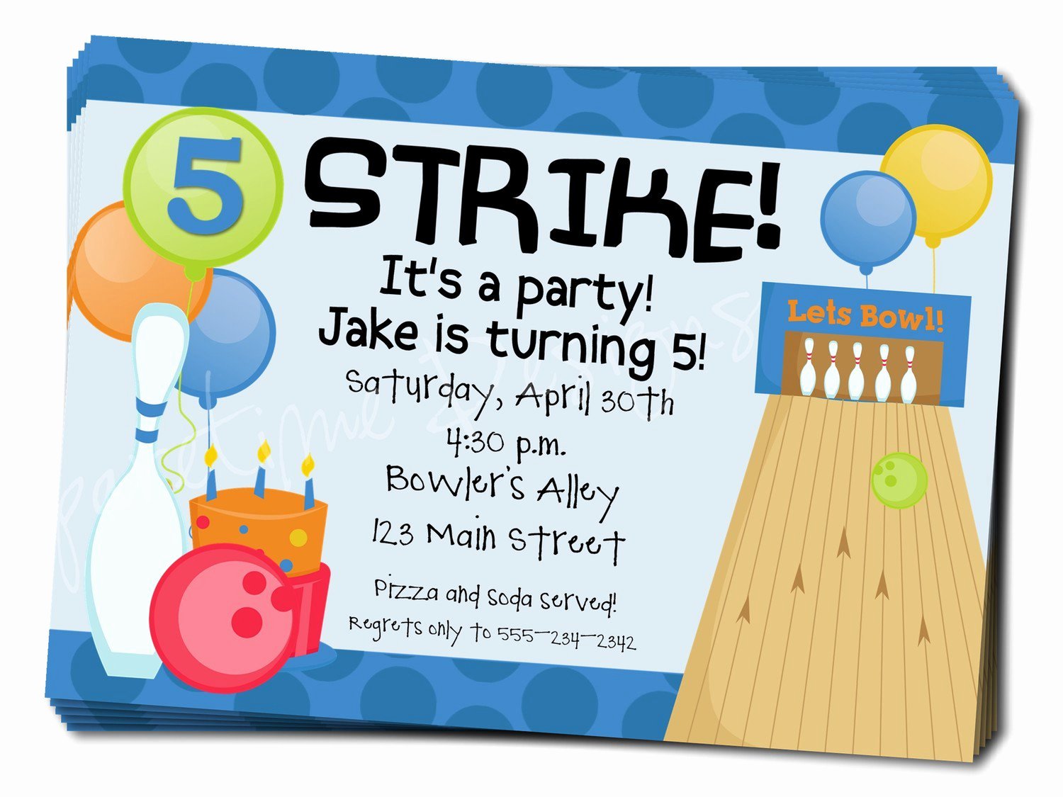 Bowling Birthday Party Invitation Wording