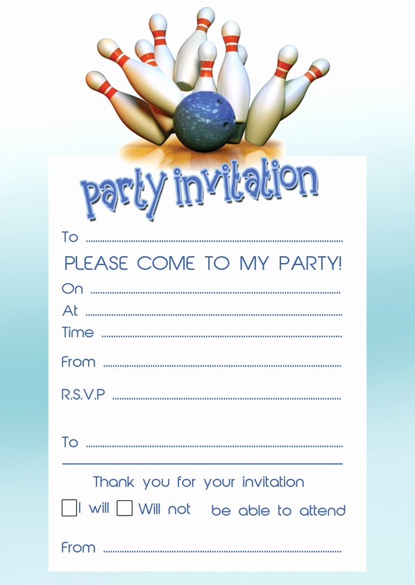Bowling Birthday Party Invitations Ideas – Bagvania Free