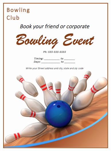 Bowling Match Flyer Template Free Flyer Templates