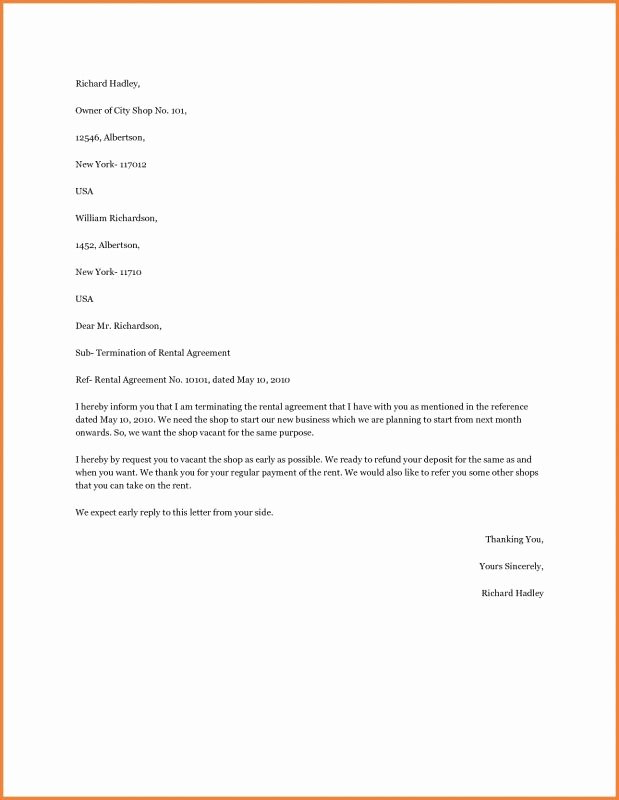 breaking lease letter