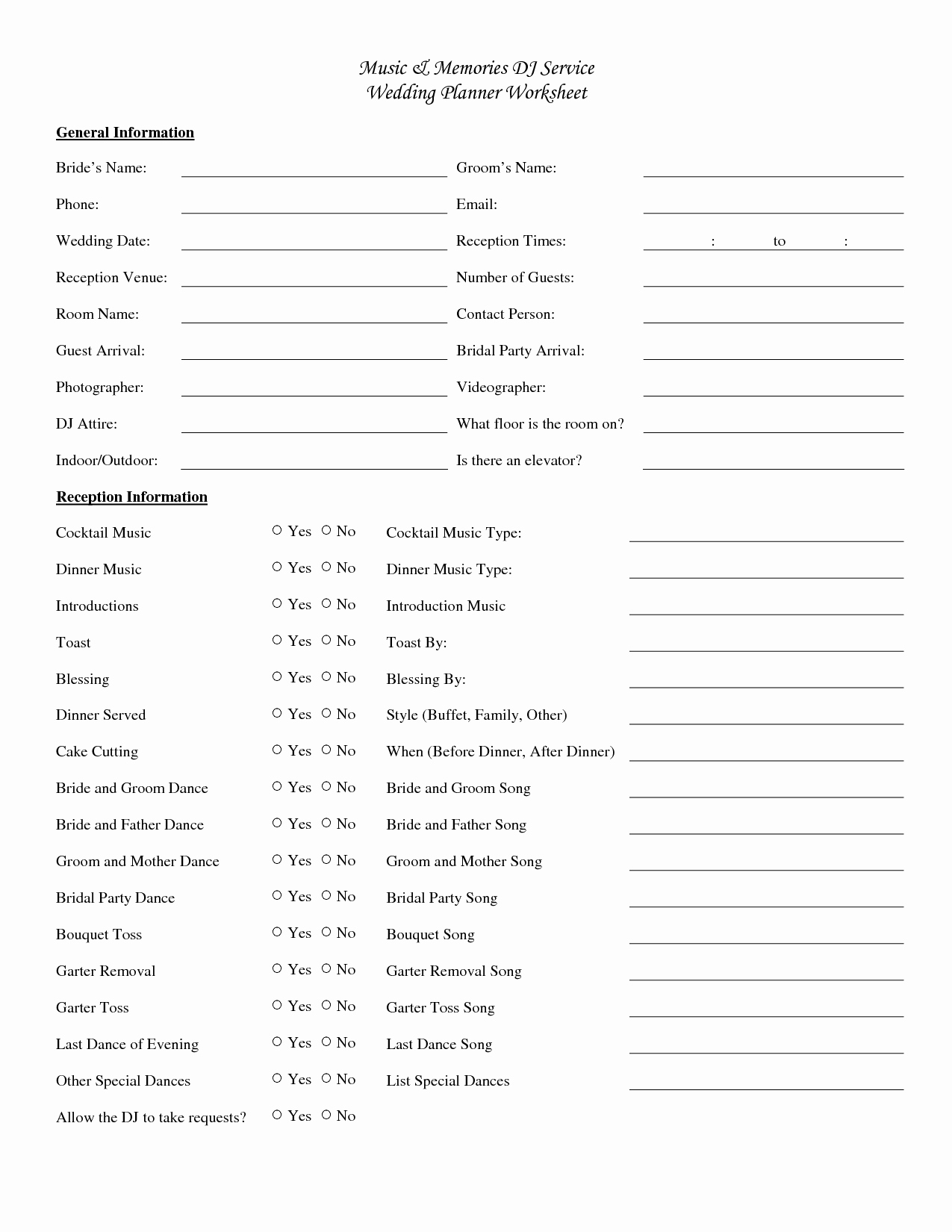 Wedding Party List Template Latter Example Template