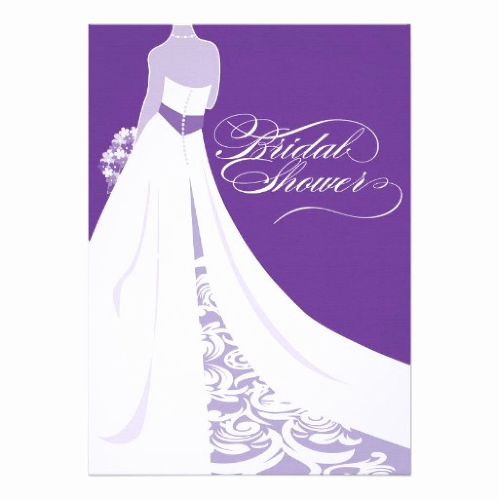 Bridal Shower Invitations Purple Bridal Shower
