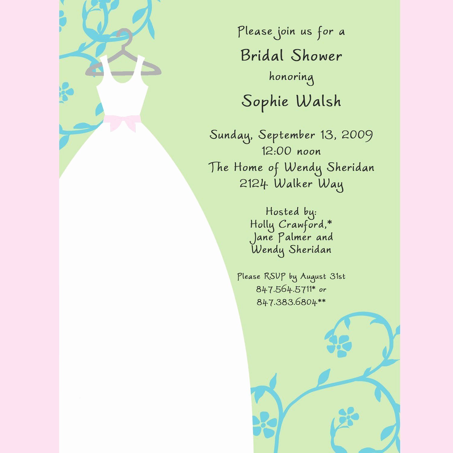 Bridal Shower Invitations Samples Bridal Shower