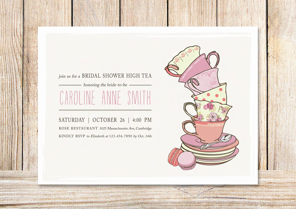 Bridal Shower Tea Party Invitations Template