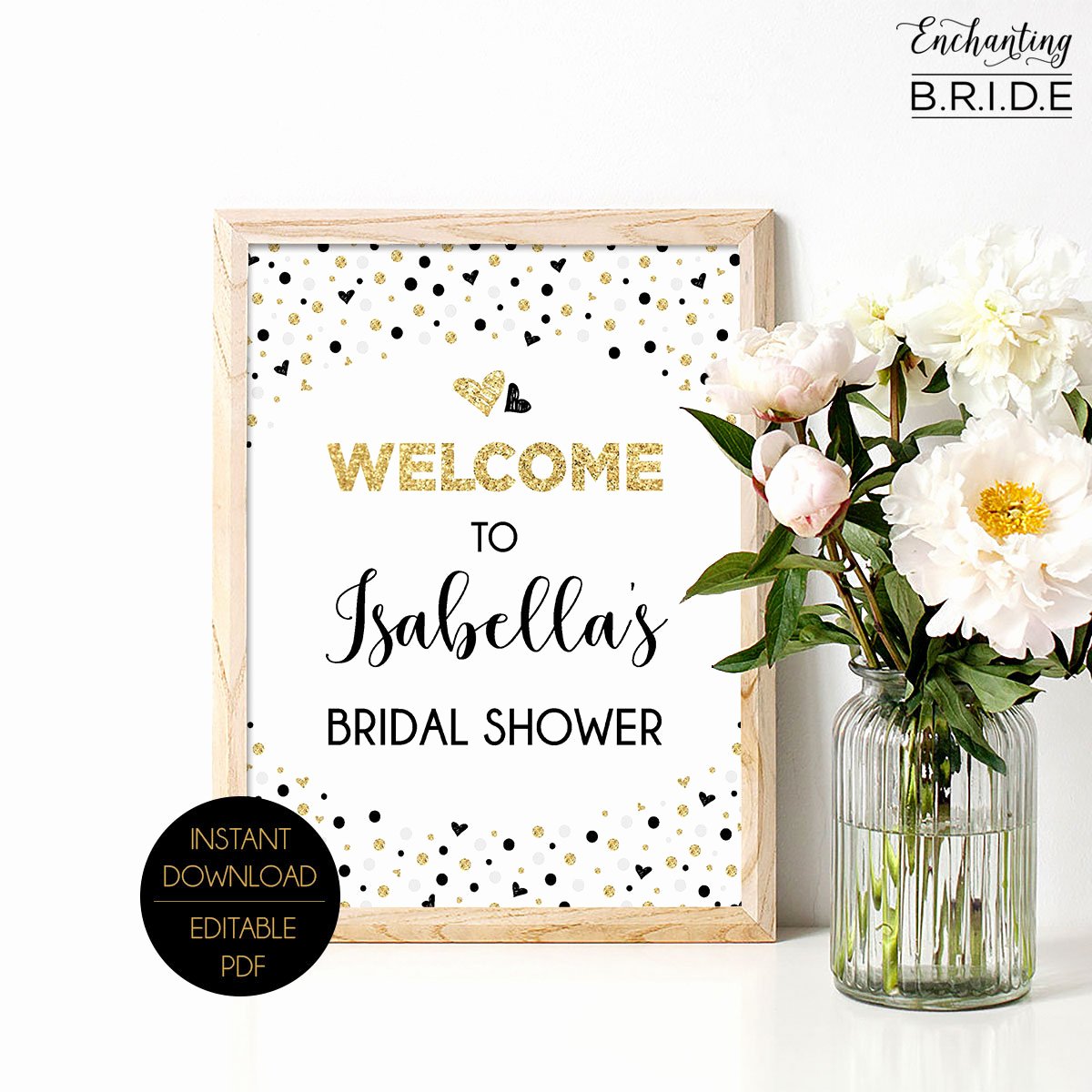 Bridal Shower Wel E Sign Template Template