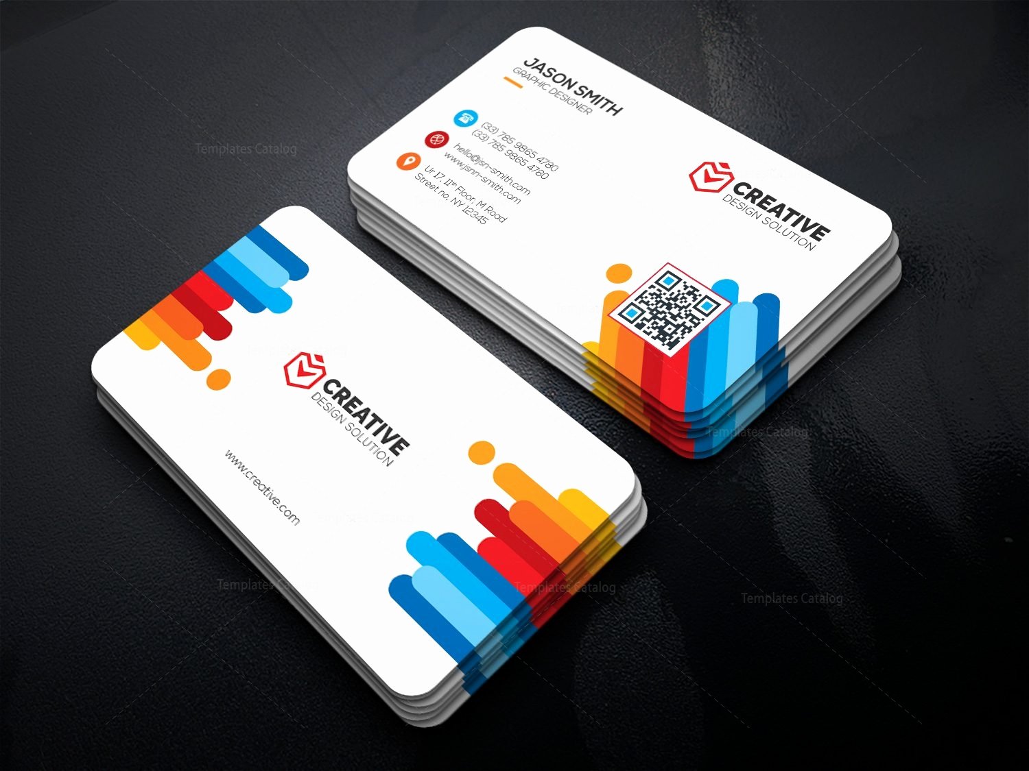 Bright Business Card Template Template Catalog