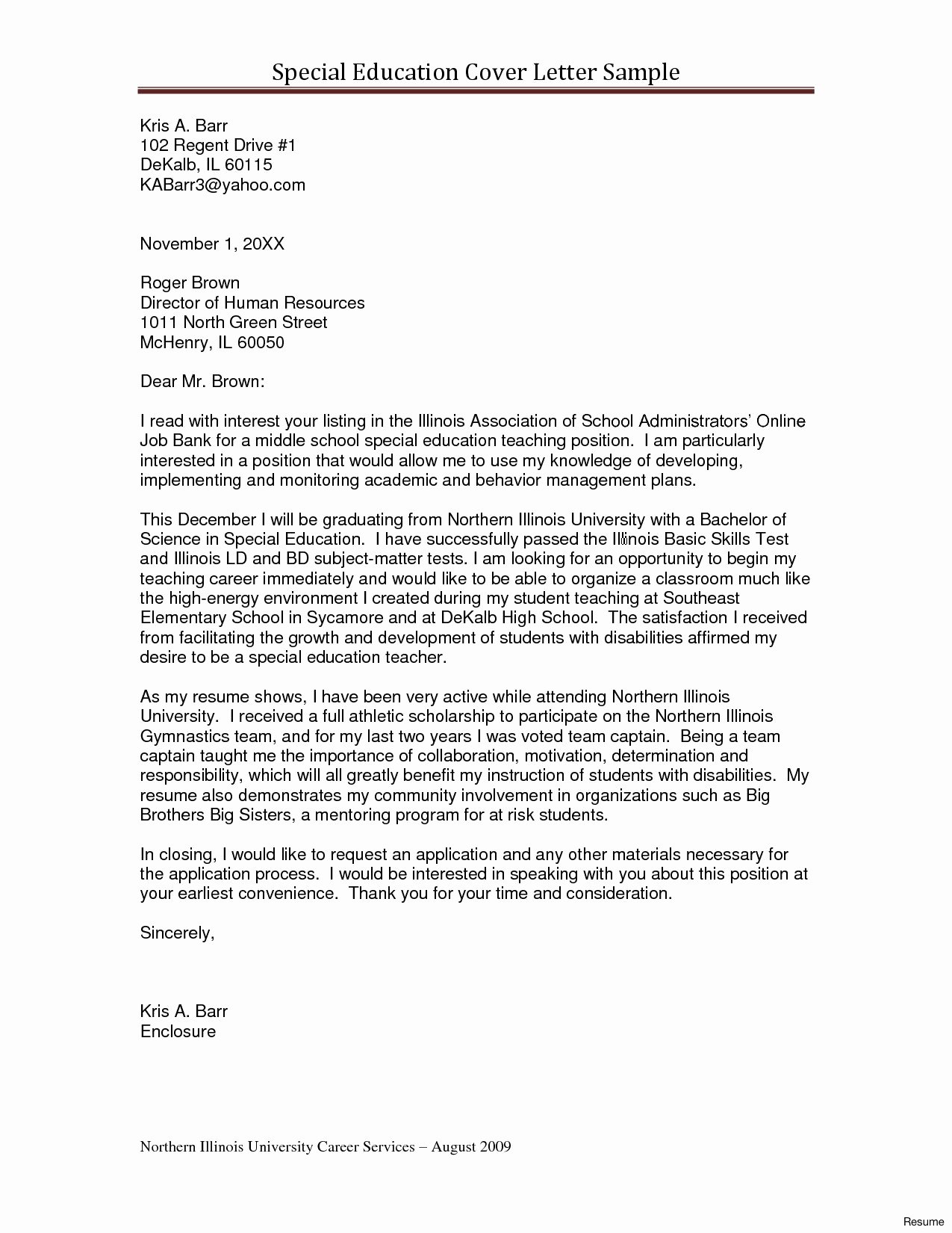 Brown University Cover Letter Samples