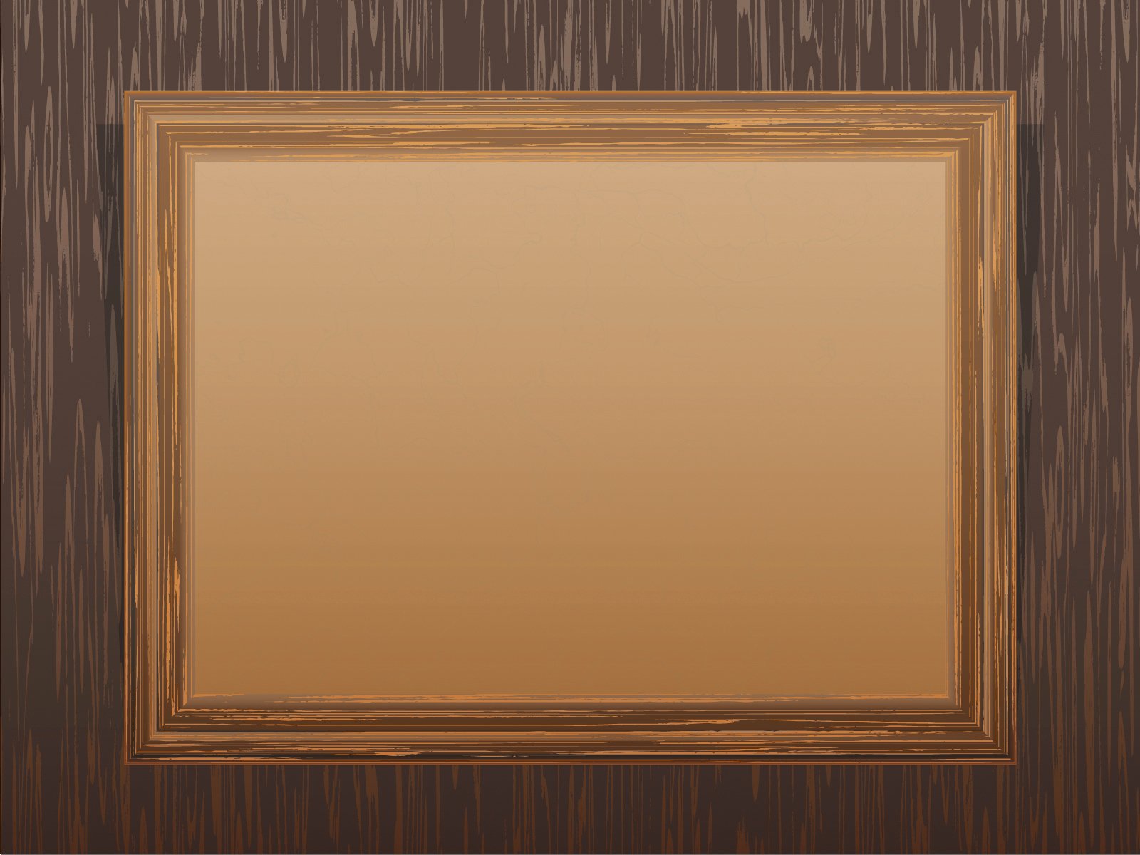 Brown Wooden Frame Powerpoint Templates Border &amp; Frames