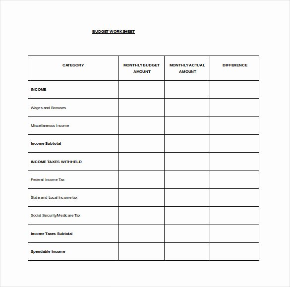 Bud Spreadsheet Template 3 Free Excel Documents
