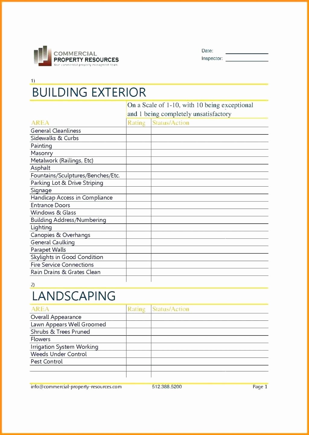 Building Maintenance Schedule Template | Latter Example ...