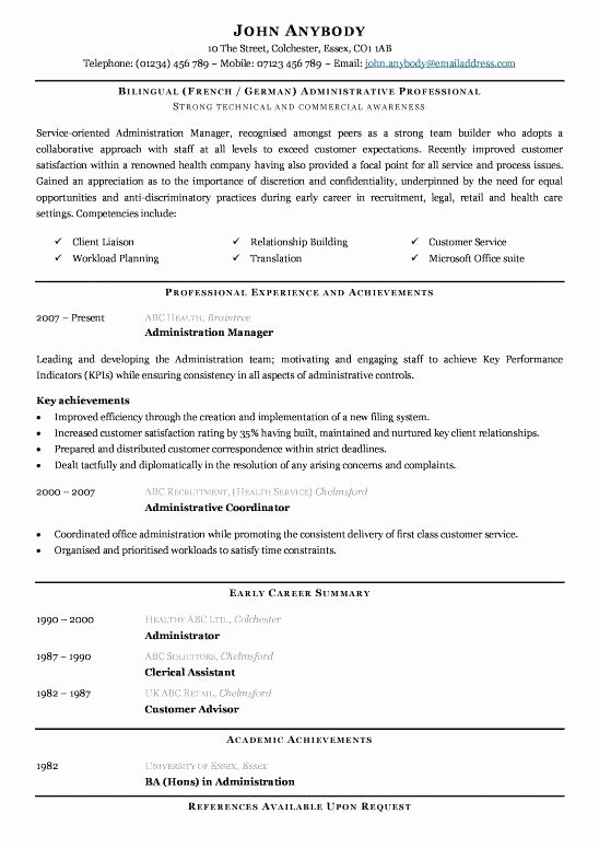 Bullet Point Resume Template