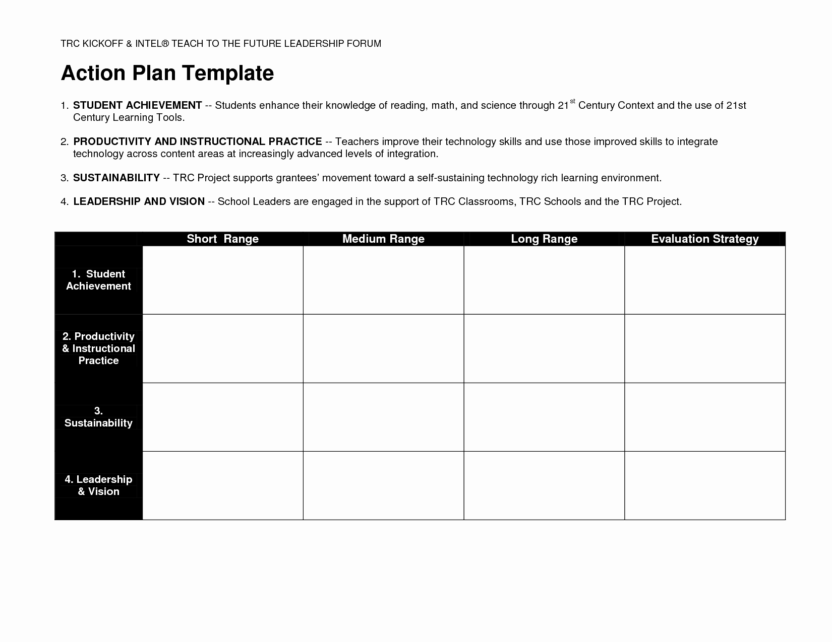 Business Action Plan Template Example Mughals
