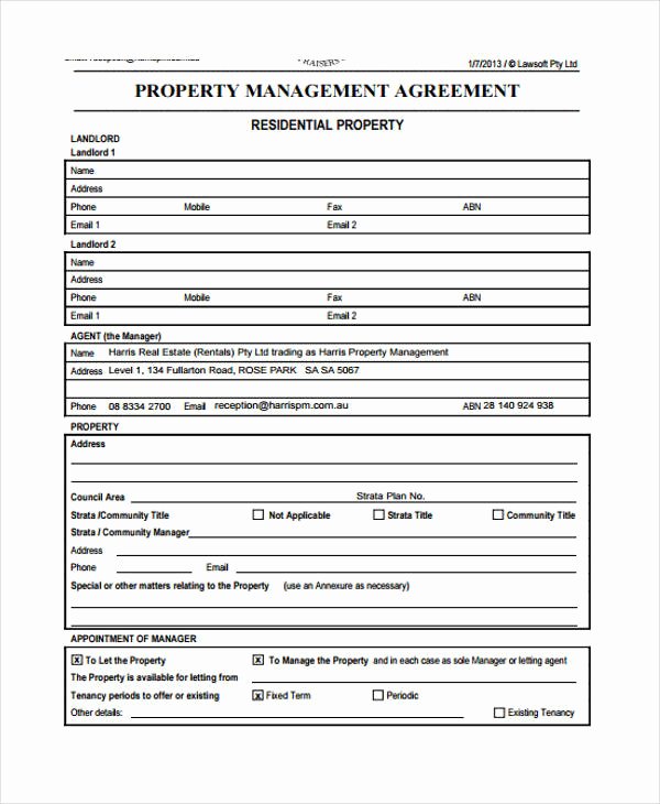 Business Agreement form Template