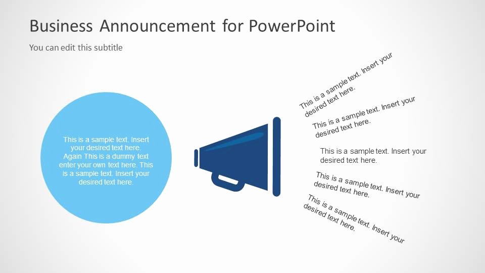 Business Announcement Template for Powerpoint Slidemodel