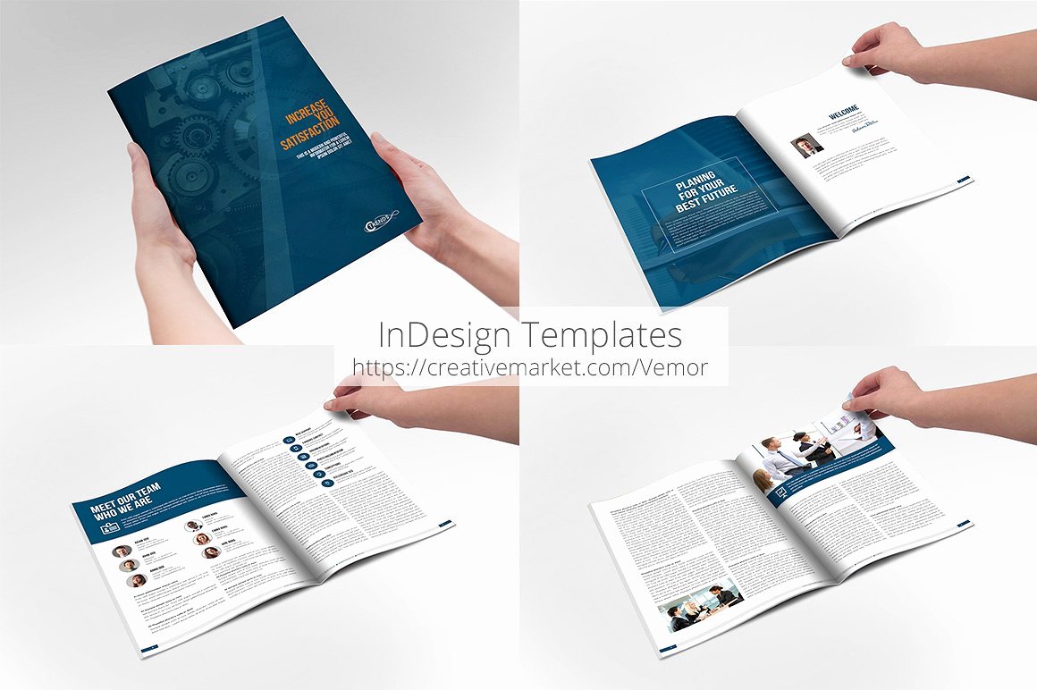 Business Annual Indesign Template Brochure Templates