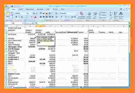 Business Bud Template Excel Spreadsheet