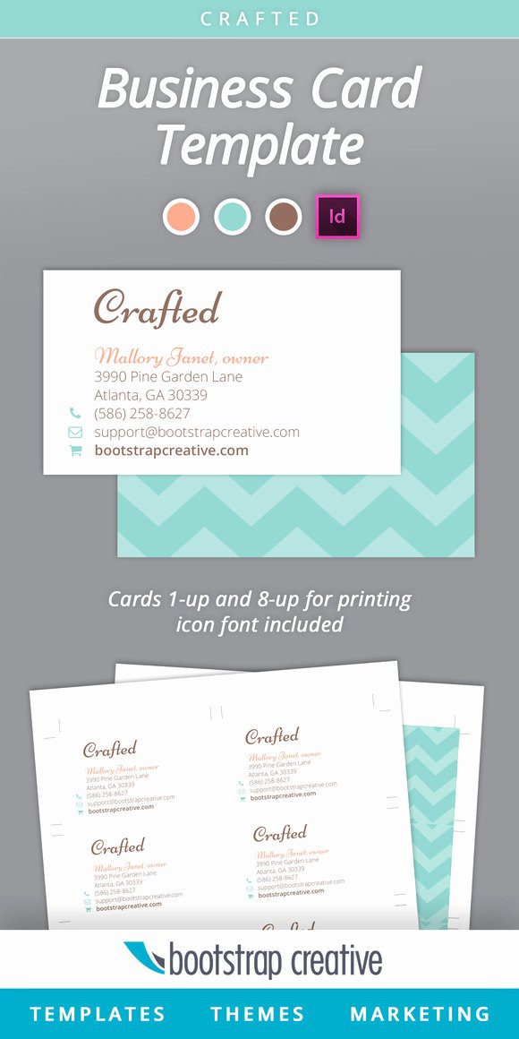 Business Card Template Indesign 8 Up Business Card