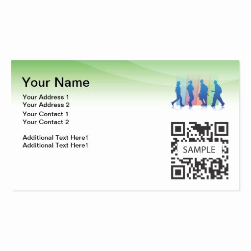 Business Card Template Students Walking