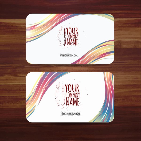Business Card Template Vector Illustration with Colorful