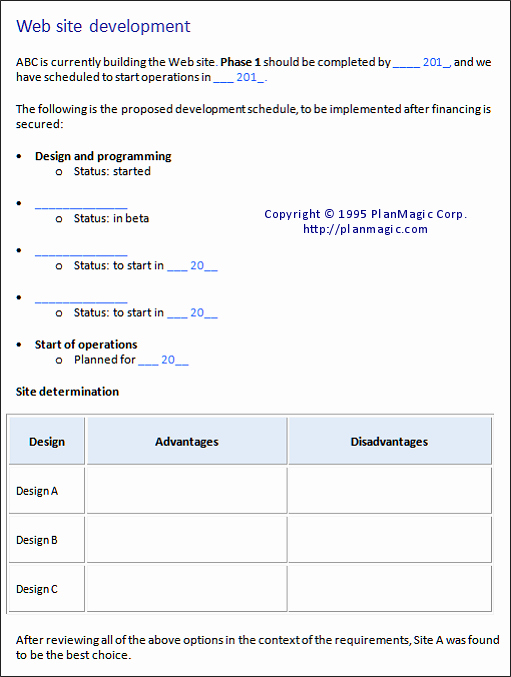 Business Development Plan Template Example Frompo