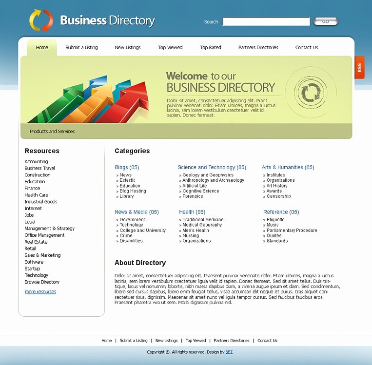 Business Directory Website Template