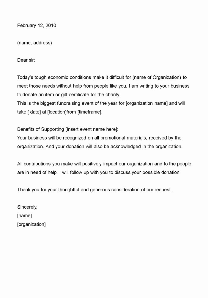 Business Donation Letter Template Sample Donation Letters