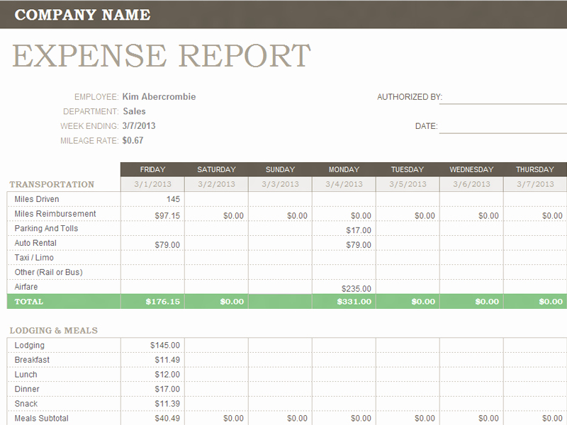 Business Expenses Template Business Spreadsheet Templates