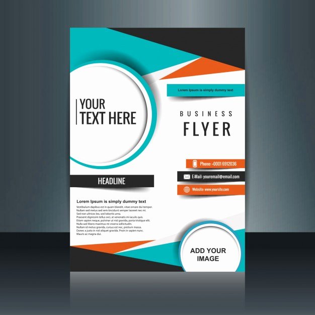 Business Flyer Template with Geometric Shapes