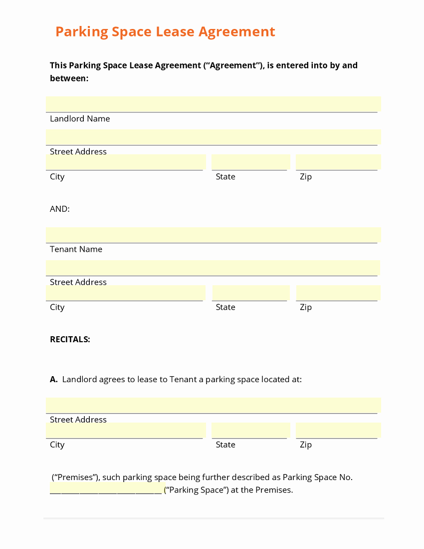 parking space lease agreement 2