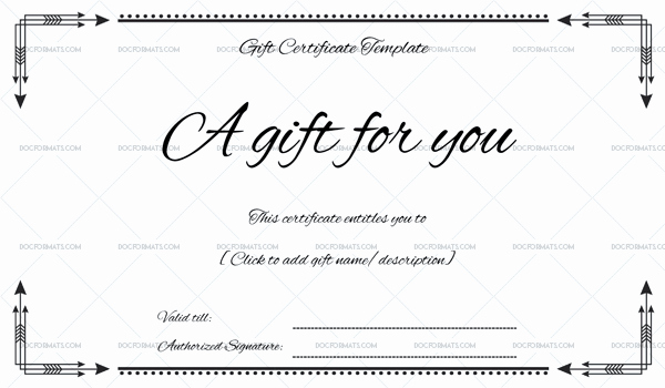 Business Gift Certificate Word – Doc formats