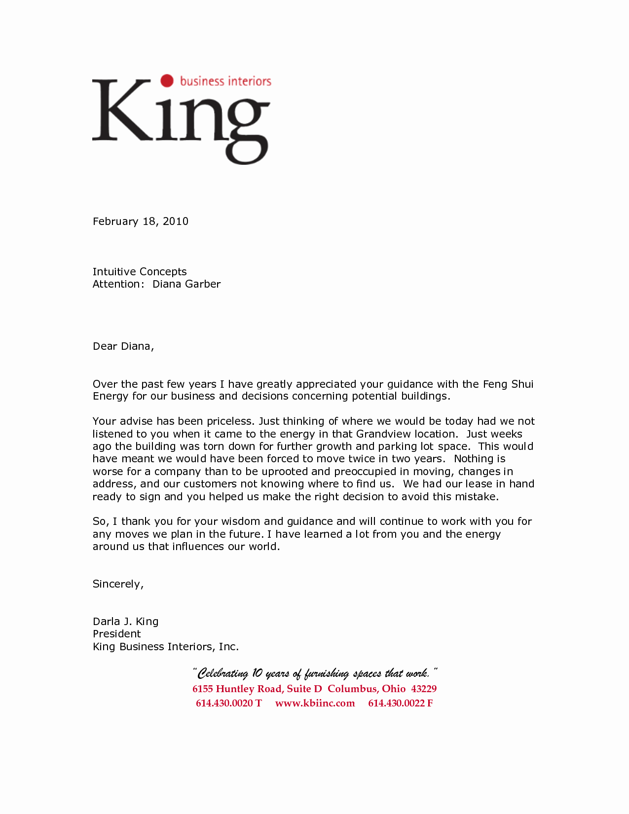 Business Letter Of Reference Template
