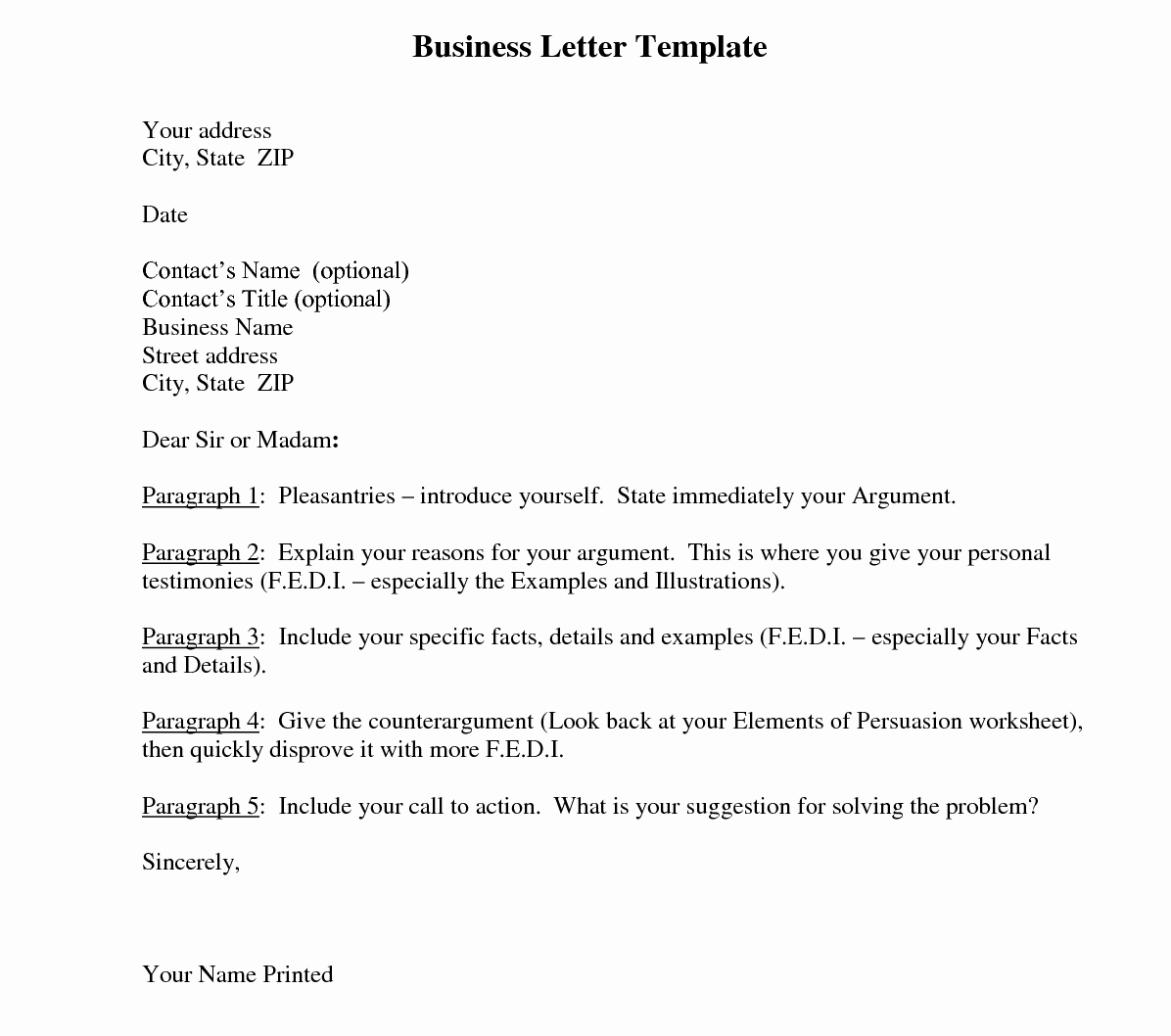 Business Letter Template and their Benefits