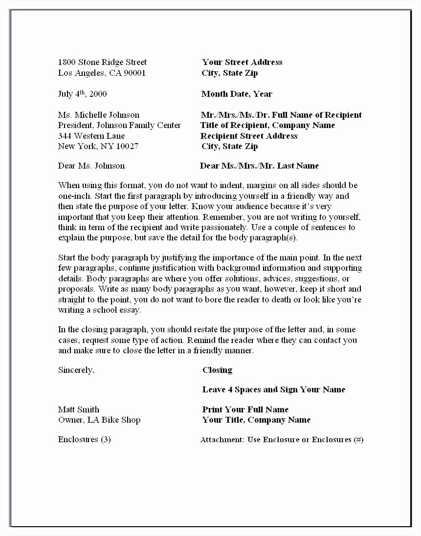 Business Letter Template Free Example Mughals