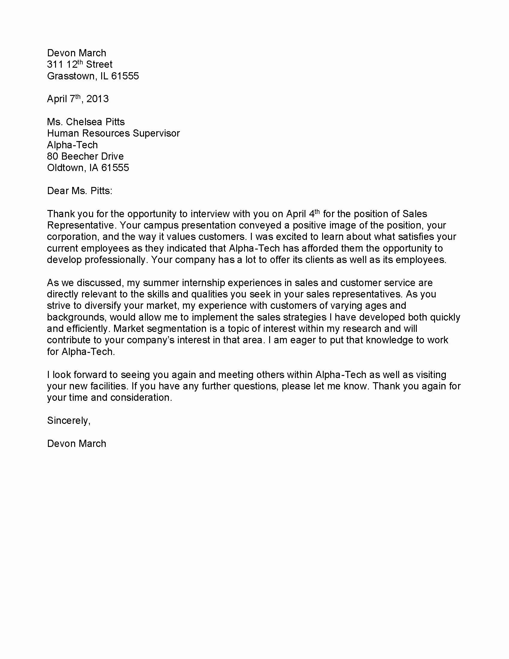 Business Letter Template Thank You Meeting