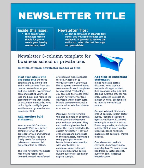Business Newsletter Templates Free