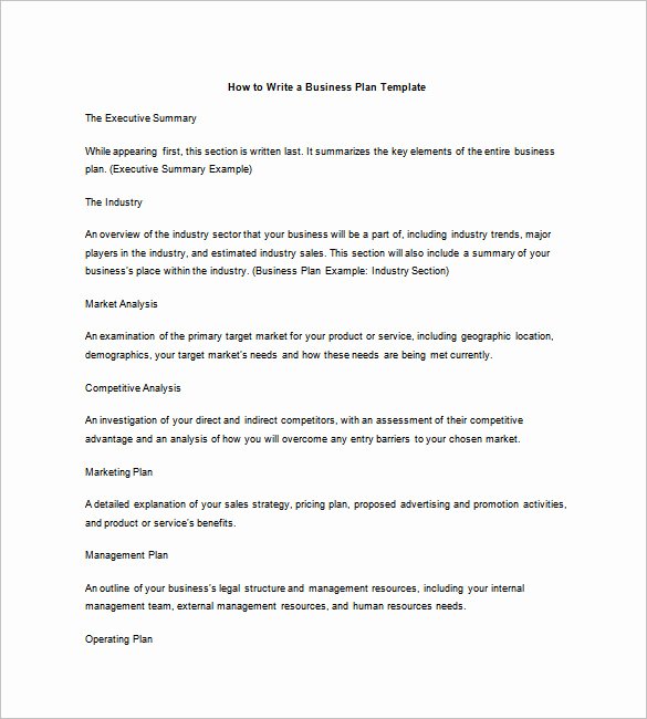 Business Plan Outline Template – 17 Free Word Excel Pdf