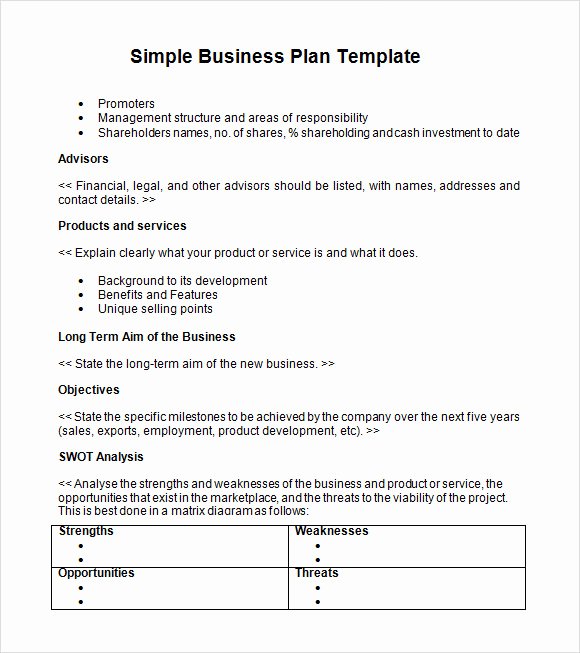 Business Plan Template Proposal Sample