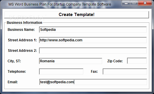 Business Plan Template Word 2010