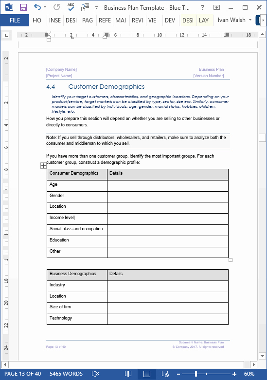 business plan template