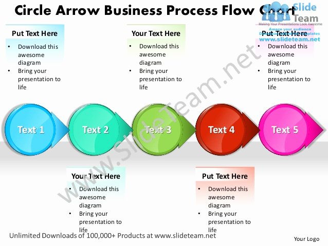 Business Power Point Templates Circle Arrow Process Flow