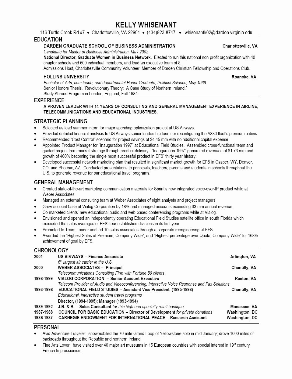Business Resumes Template