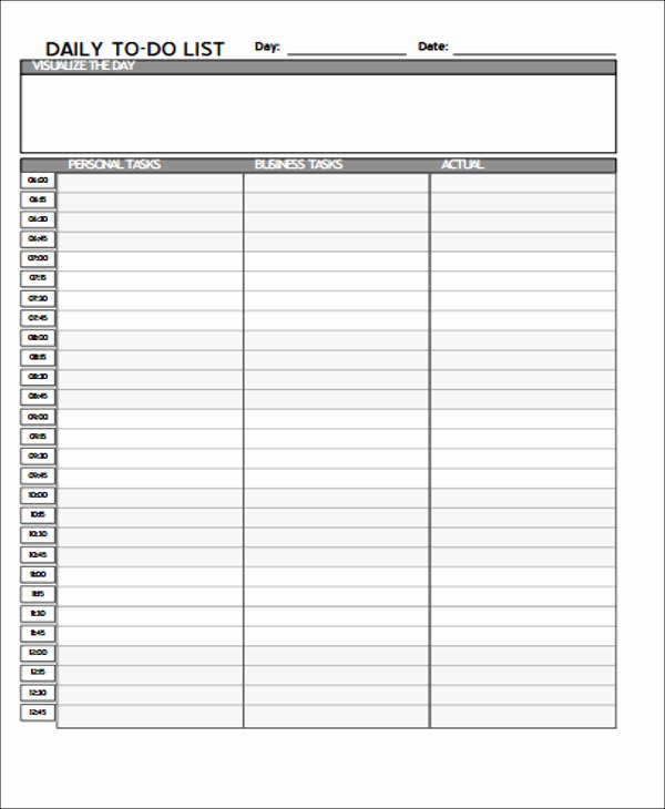 Business to Do List Templates Free Word Pdf format