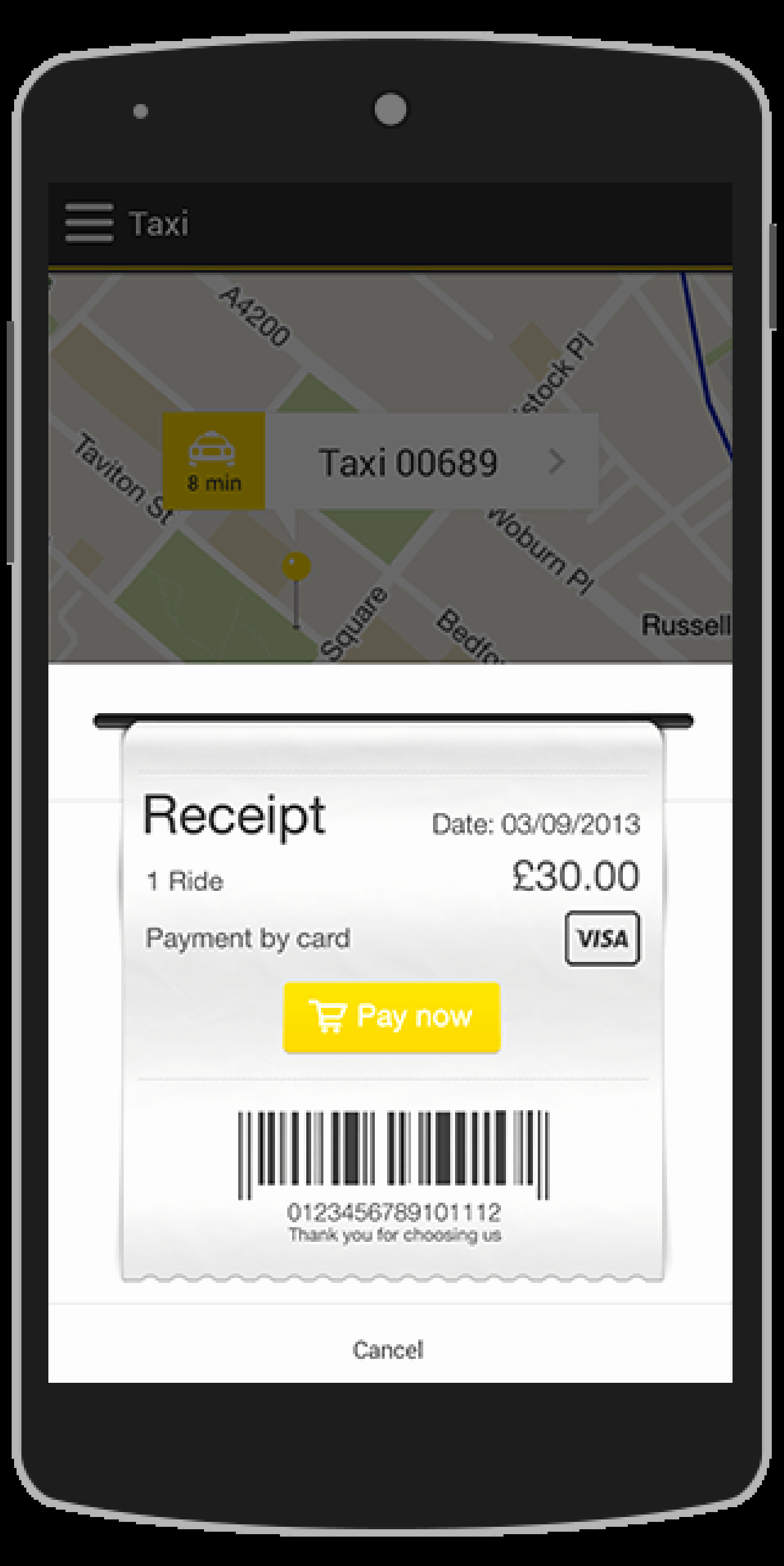 Buy Taxi android App Template Travel