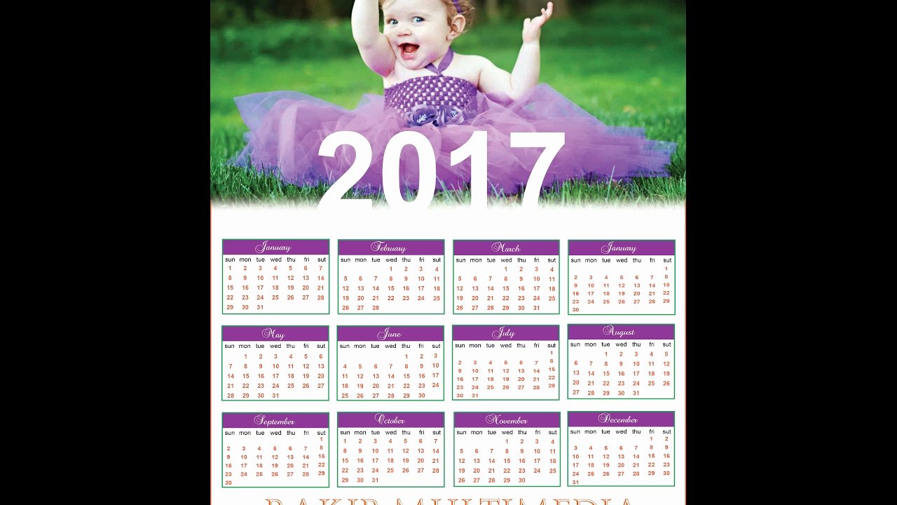 Calendar Design 2017 In Adobe Shop