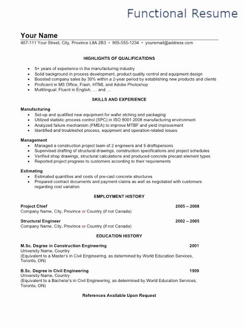 Canadian Resume Template Free Builder &amp; format