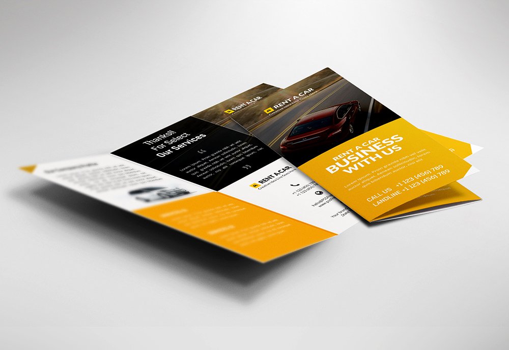Car Dealer and Services Trifold Brochure Free Psd