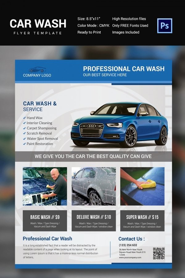 car wash flyer template