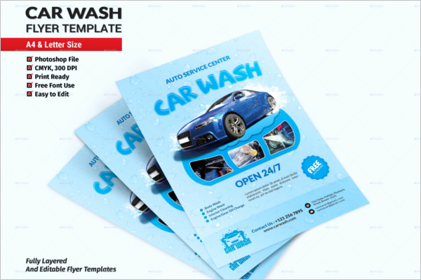 Car Wash Flyer Templates Free Psd Design Ideas